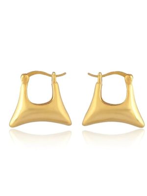 Gold Geometric Hoop Earrings