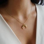 Crescent Moon Pendant Necklace
