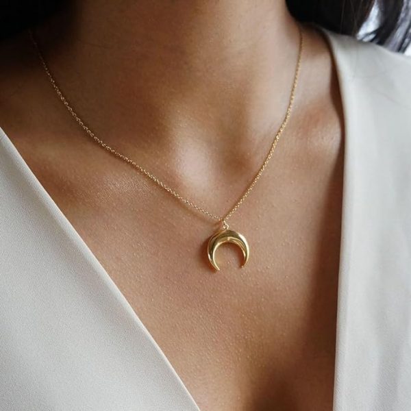 Crescent Moon Pendant Necklace