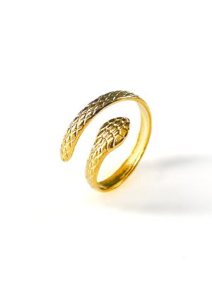 Orbit Bling Golden Snake Ring-1