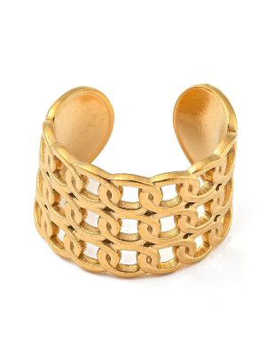 Elegant Gold Plated Openwork Ring-01