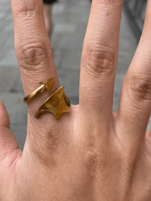 Gold Dragon Wing Ring-04