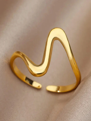 Gold Wave Ring