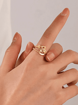 Interwoven Knot Gold Ring