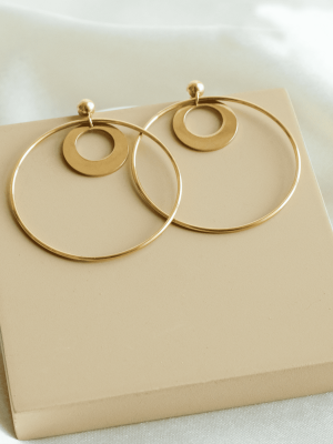 Trendy Double Hoop Earrings