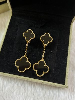 Gold Black Clover Alexis Earring