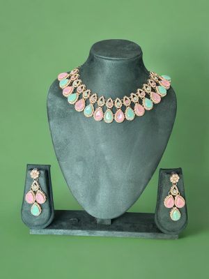 Colourful Diamond Necklace Set