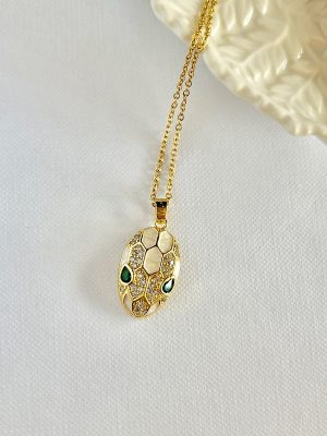 NE-20 Serpent Necklace Made With CZ Stones