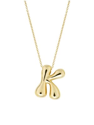 NE-12 New Chunky Alfabet Letter K Necklace