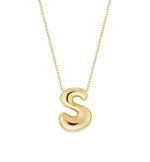 NE-14 New Chunky Alfabet Letter S Necklace