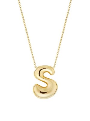 NE-14 New Chunky Alfabet Letter S Necklace