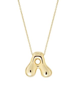 NE-16 New Chunky Alfabet Letter A Necklace