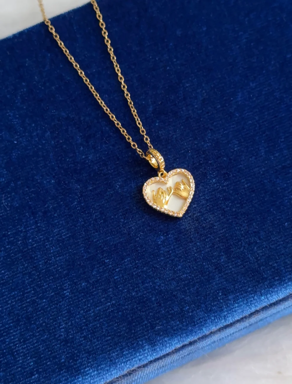 NE-18 Pinky Promise Heart Pendant Necklace