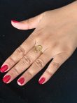 Gold Heart Ring Waterproof and Adjustable Sizes
