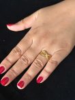 FR-55 Gold-Plated Infinity Adjustable Finger Ring