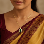 NE-155 Royal Green Solitaire Necklace