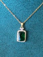 NE-155 Royal Green Solitaire Necklace
