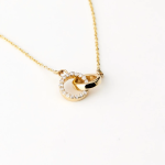 NE-190 Double Circle Pendant Necklace