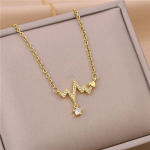 NE-196 Romantic Beating Heart Pendant Necklace