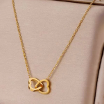 NE-201 Intertwined Heart Necklace For Women