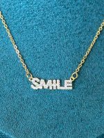 NE-203 Smile Letter Pendant Charm Necklace
