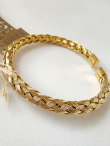 BR-210 Gold Cable Wire Cuff Kada Bracelet For Men and Women