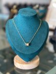 NE-148 Pendant Necklace with Crystal-Embellished Barrel Charm