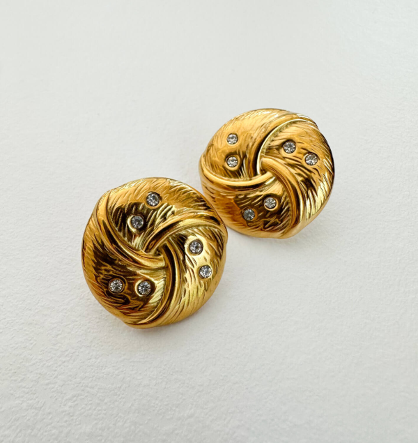 Round Zircon Stud Earrings