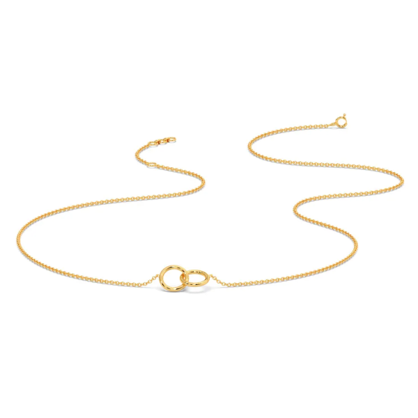 Double Ring Circle Anti-Tarnish Necklace