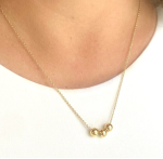 Three Ball Golden Waterproof Necklace