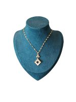 Geometric Diamond Pendant Gold Necklace