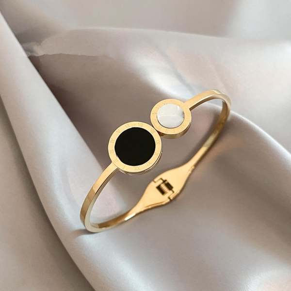 Round Open Cuff Anti Tarnish Bracelet for Women