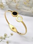 Round Open Cuff Anti Tarnish Bracelet for Women
