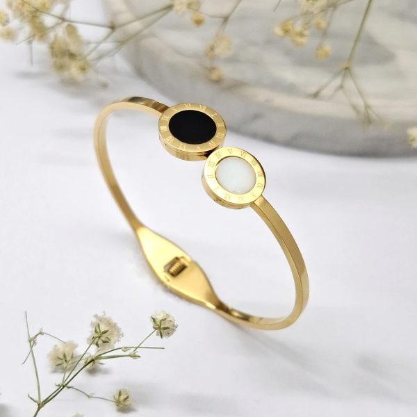 Round Open Cuff Anti Tarnish Bracelet for Women