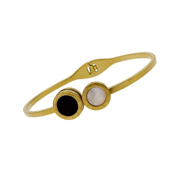 Round Open Cuff Anti Tarnish Bracelet for Women
