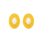 Oval Mother-of-Pearl Anti-Tarnish Stud Earrings