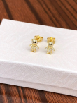Cubic Zirconia Teddy Bear Studs Earrings for Women