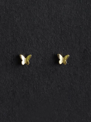 Mini Golden Butterfly Stud Earrings