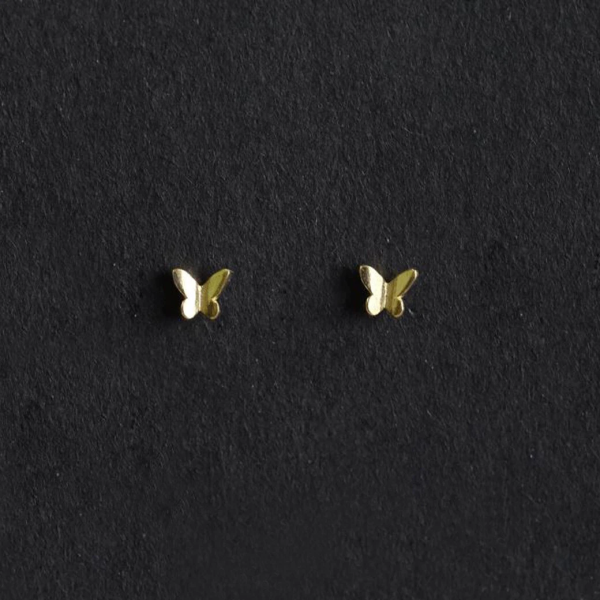 Mini Golden Butterfly Stud Earrings