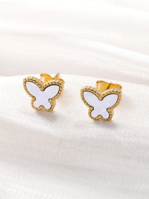 Studded Butterfly Earrings Anti-Tarnish Earring For Women