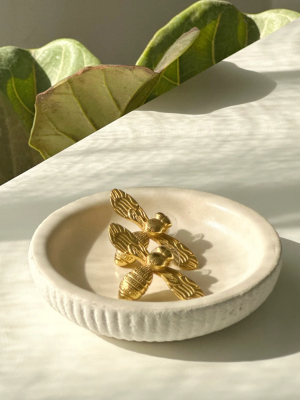 Gold Honeybee Studded Earrings