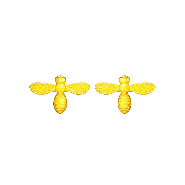 Gold Honeybee Studded Earrings