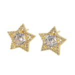 Five-Pointed Star Zircon Anti-Tarnish Earrings For Women