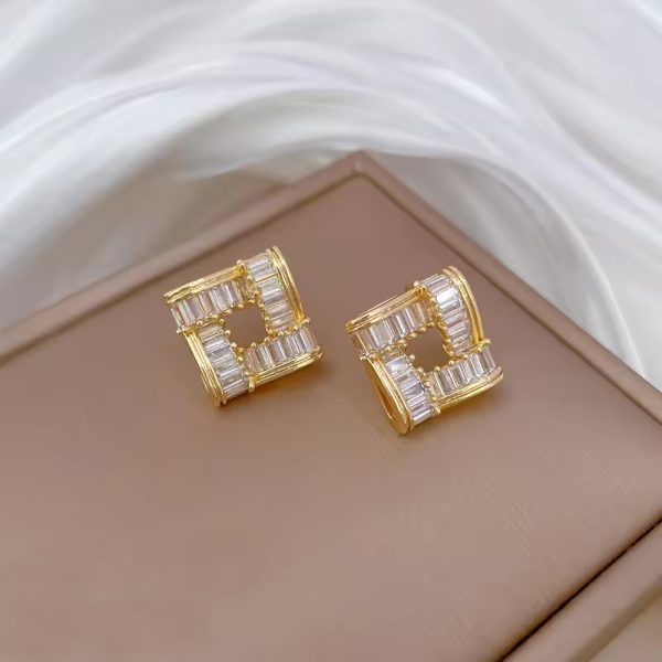 Luxury Geometric Square Earrings