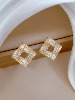 Luxury Geometric Square Earrings