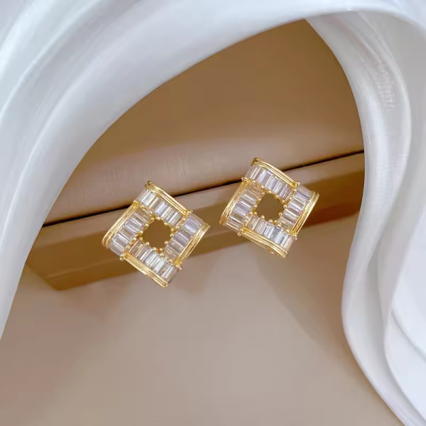 Luxury Geometric Square Earrings