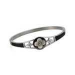 Anti-Tarnish Silver Plated Clover Design Fancy Kada Bracelet
