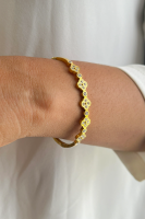 Rhinestone Clover Bracelet