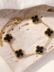 Clover Anti Tarnish Bracelet Black Colour