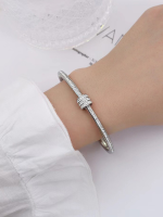 Anti-Tarnish Silver Barrel Bracelet